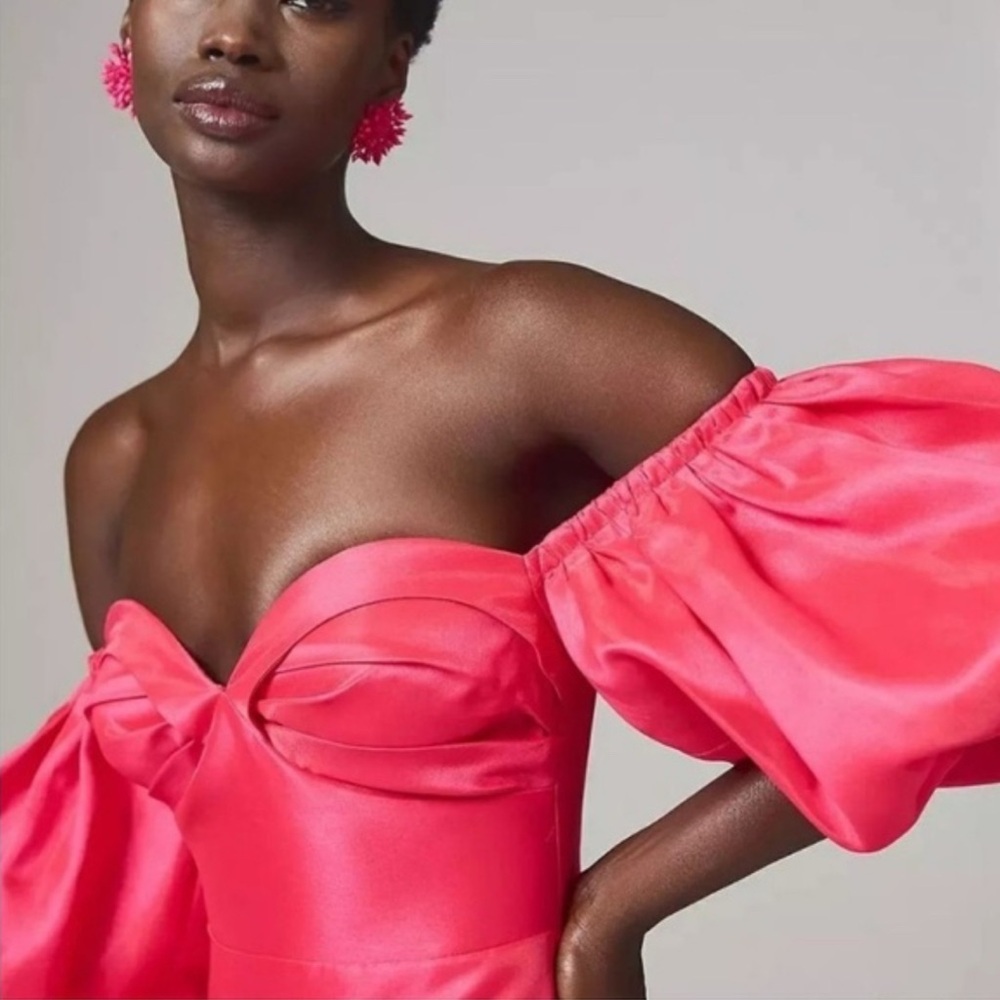 Anthropologie Pink Off-Shoulder Mini Dress